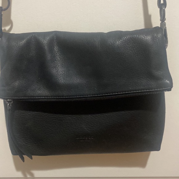MARGOT New York Black Leather Crossbody Handbag Purse Messenger Saddlebag $168 - Picture 3 of 12